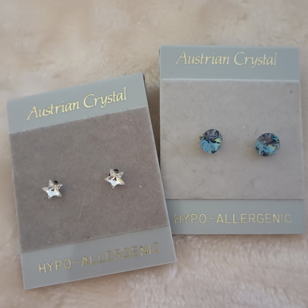 Austrian Crystal Hypoallergenic Earrings Set